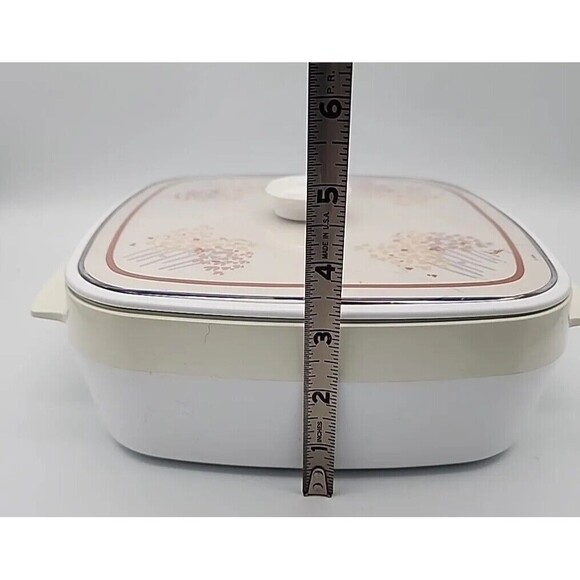 Vintage Thermo Serv Insulated Serving Casserole Vegetable Dish Floral Audry 1984 - Picture 7 of 12